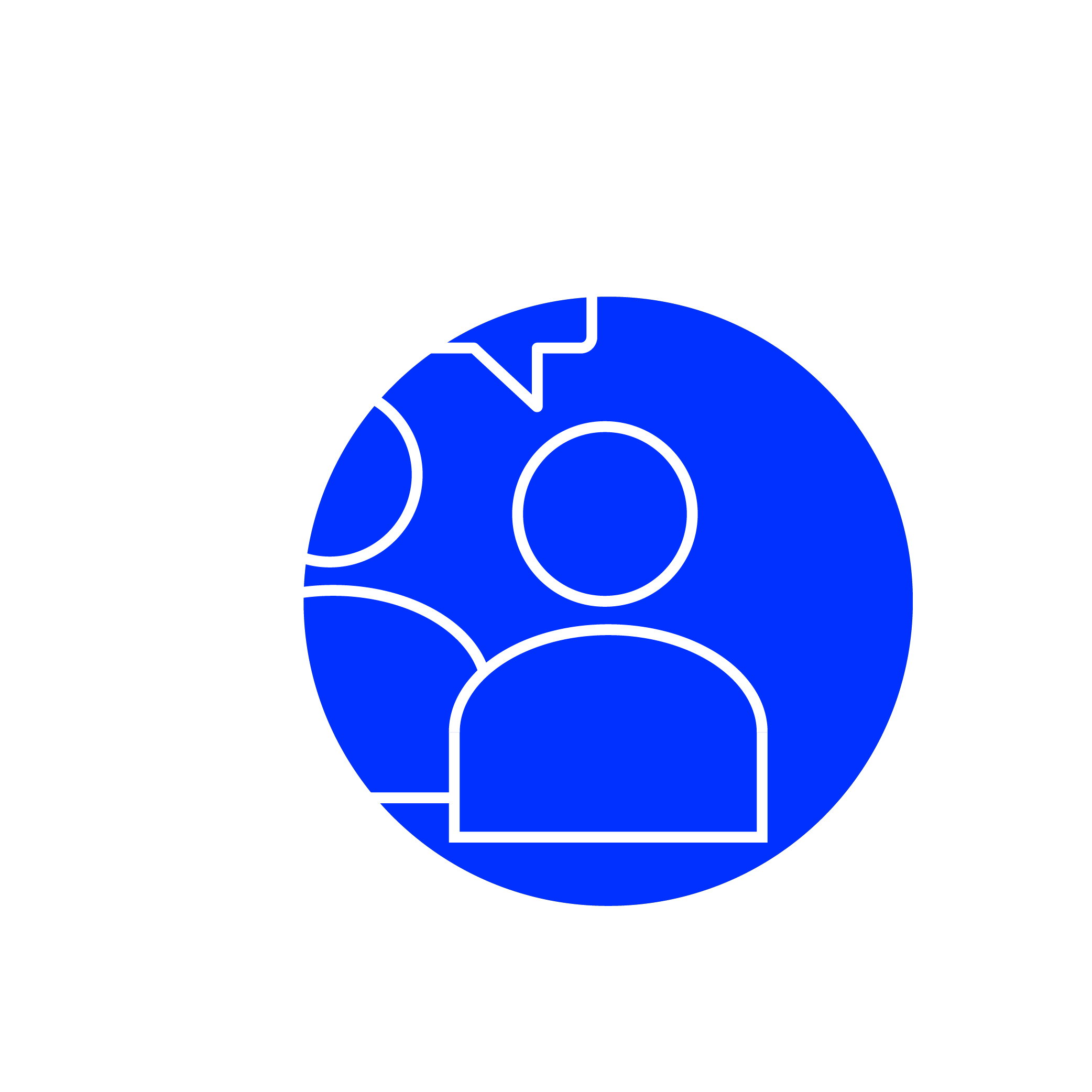Chat Talk Icon Blue Circle