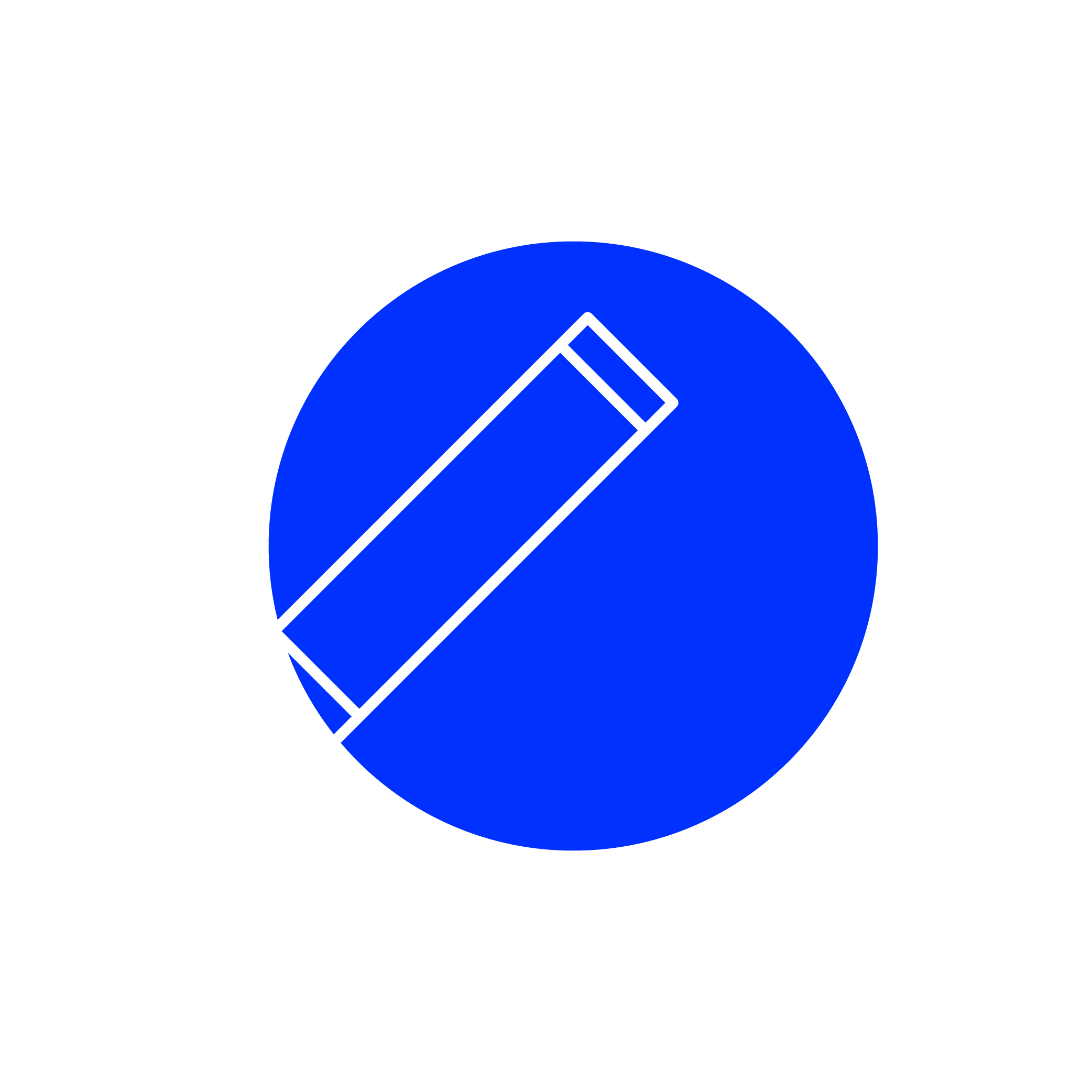 Pen Icon Blue Circle