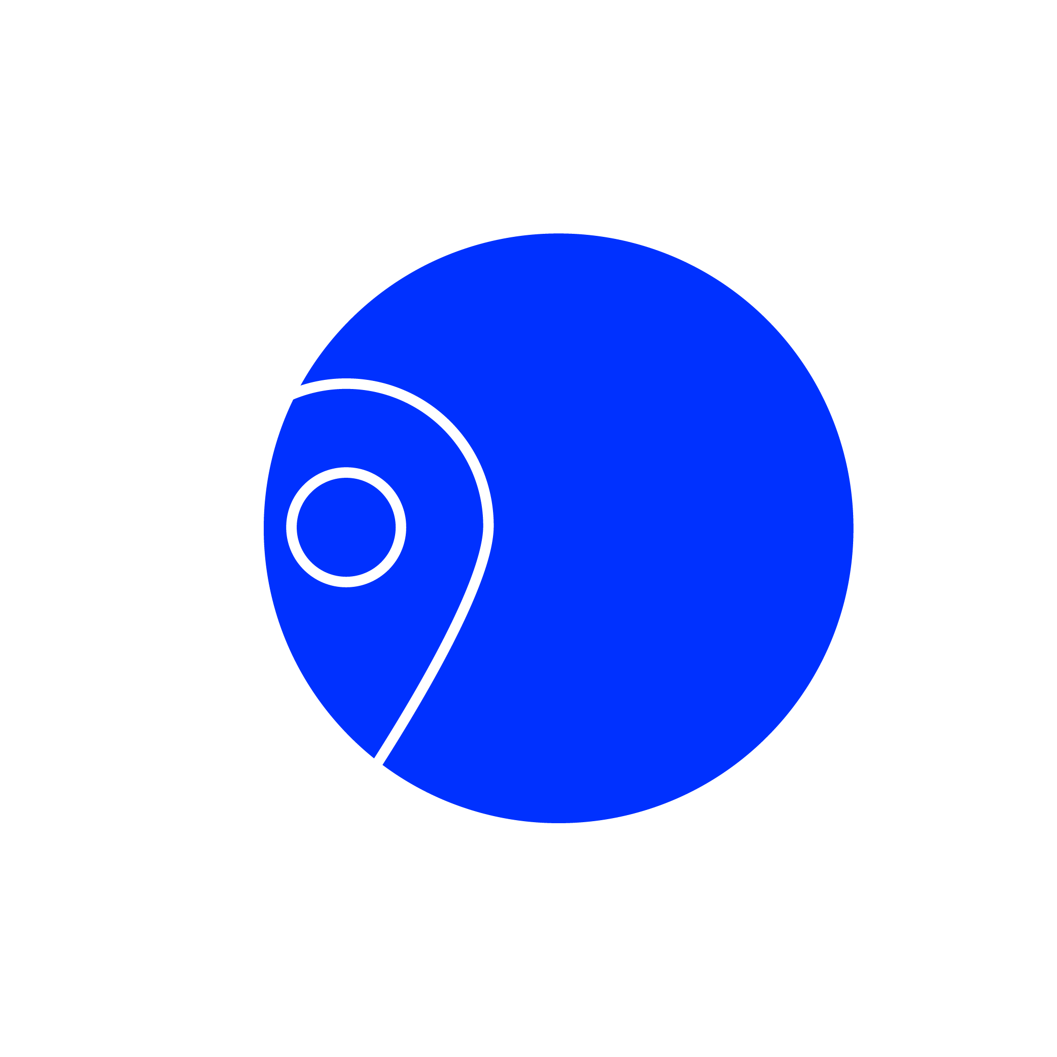Place Icon Blue Circle